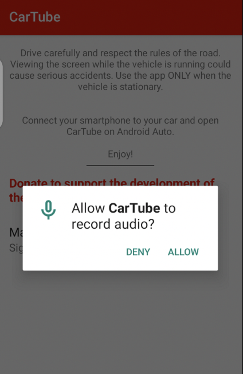 Allow CarTube to Record Audio - YouTube